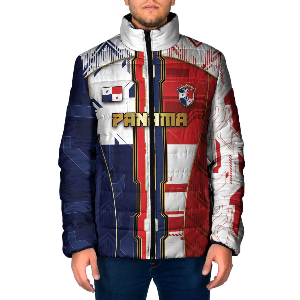 Custom Panama Football Padded Jacket Cybernetic Mech Warrior Flag
