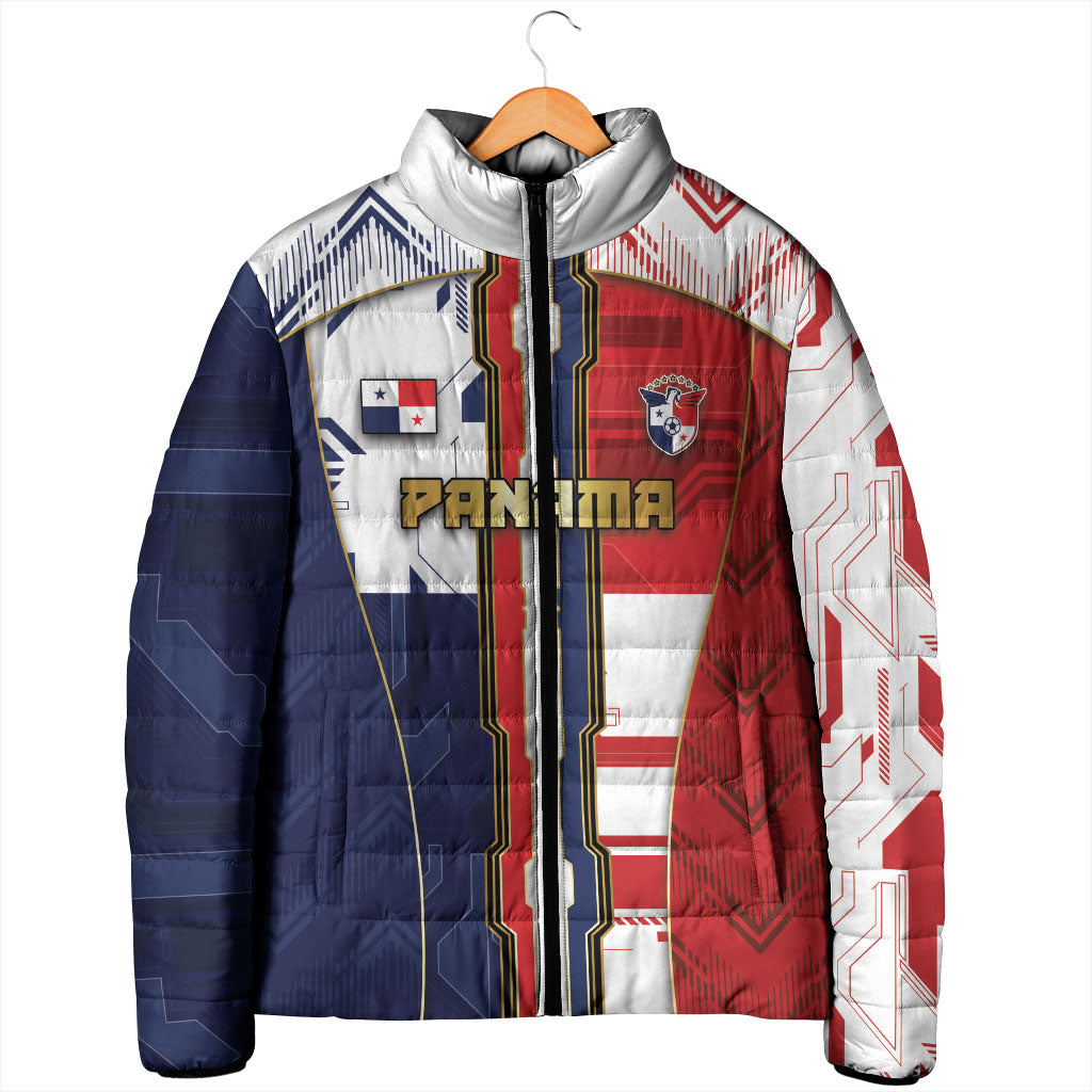 Custom Panama Football Padded Jacket Cybernetic Mech Warrior Flag