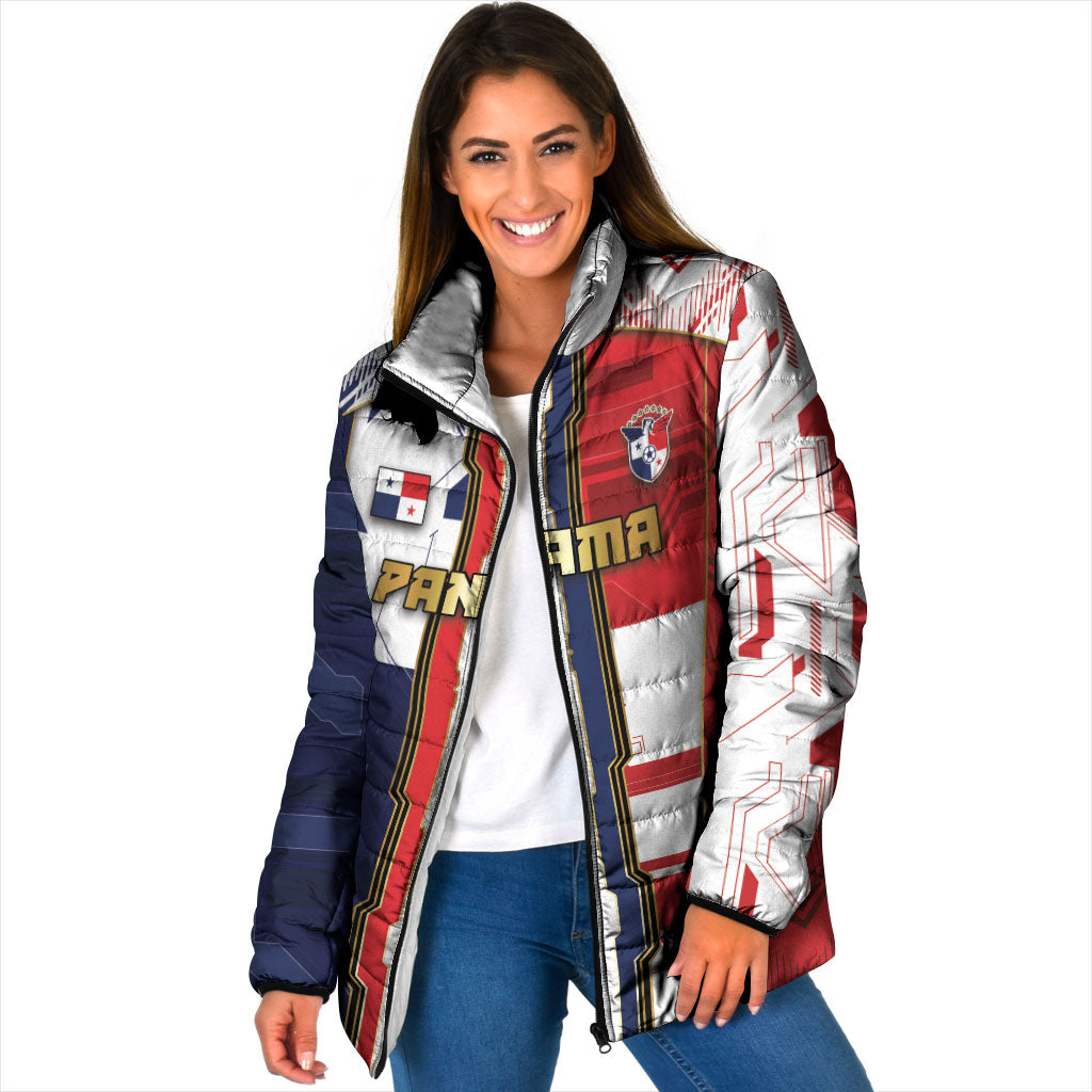 Custom Panama Football Padded Jacket Cybernetic Mech Warrior Flag