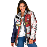 Custom Panama Football Padded Jacket Cybernetic Mech Warrior Flag