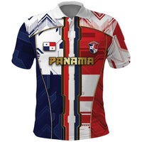 Custom Panama Football Polo Shirt Cybernetic Mech Warrior Flag