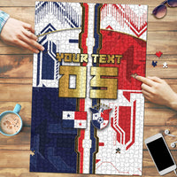 Custom Panama Football Puzzle Cybernetic Mech Warrior Flag