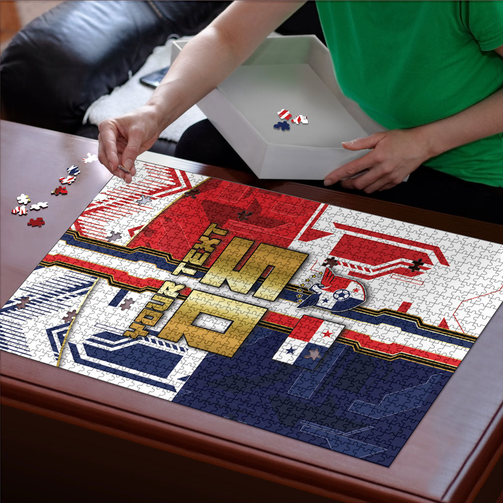 Custom Panama Football Puzzle Cybernetic Mech Warrior Flag