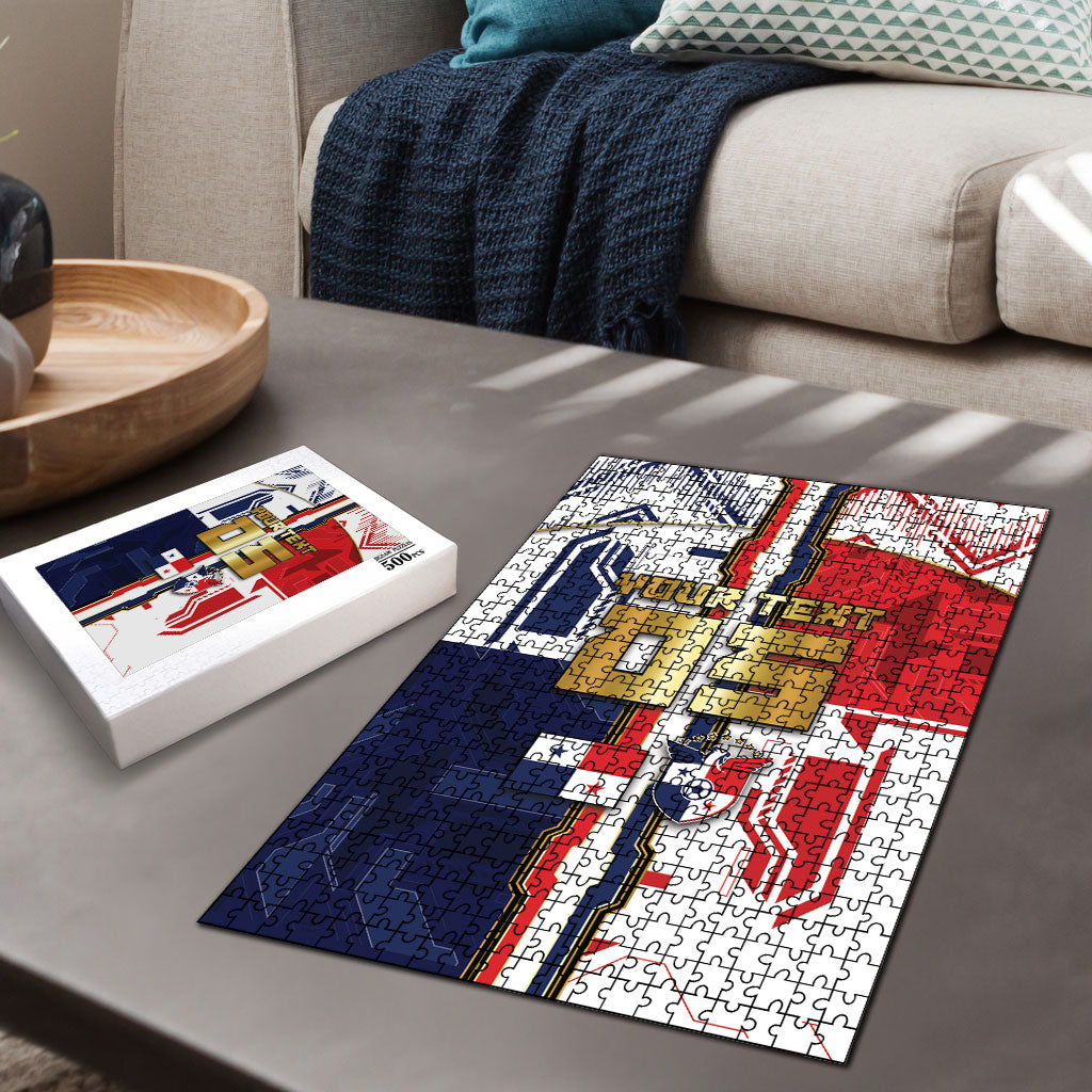 Custom Panama Football Puzzle Cybernetic Mech Warrior Flag