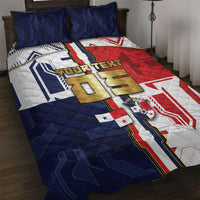 Custom Panama Football Quilt Bed Set Cybernetic Mech Warrior Flag