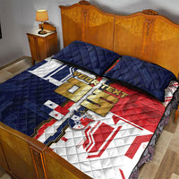 Custom Panama Football Quilt Bed Set Cybernetic Mech Warrior Flag
