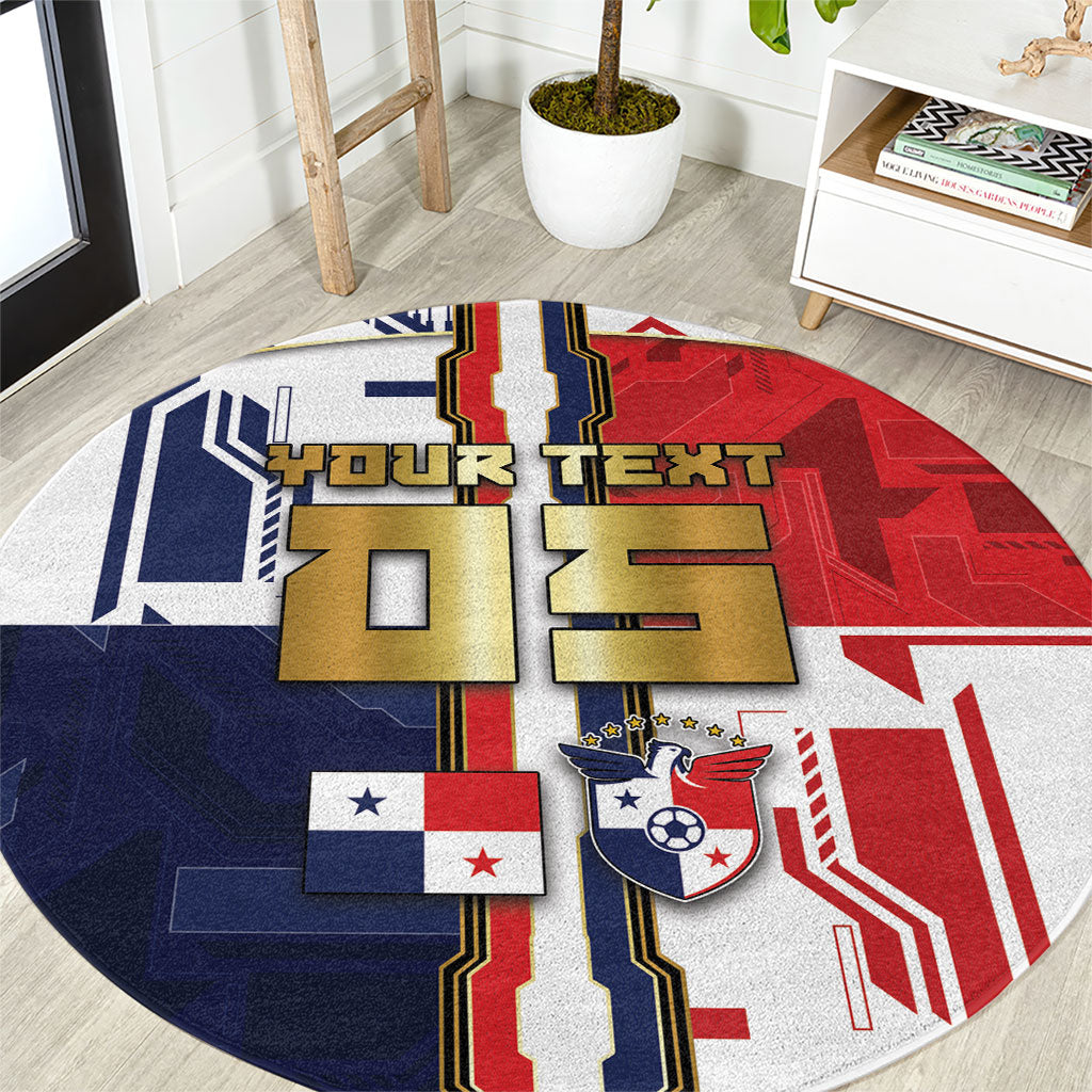 Custom Panama Football Round Carpet Cybernetic Mech Warrior Flag