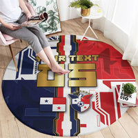 Custom Panama Football Round Carpet Cybernetic Mech Warrior Flag