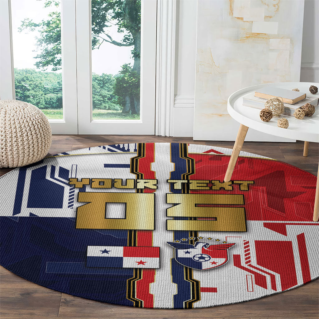 Custom Panama Football Round Carpet Cybernetic Mech Warrior Flag