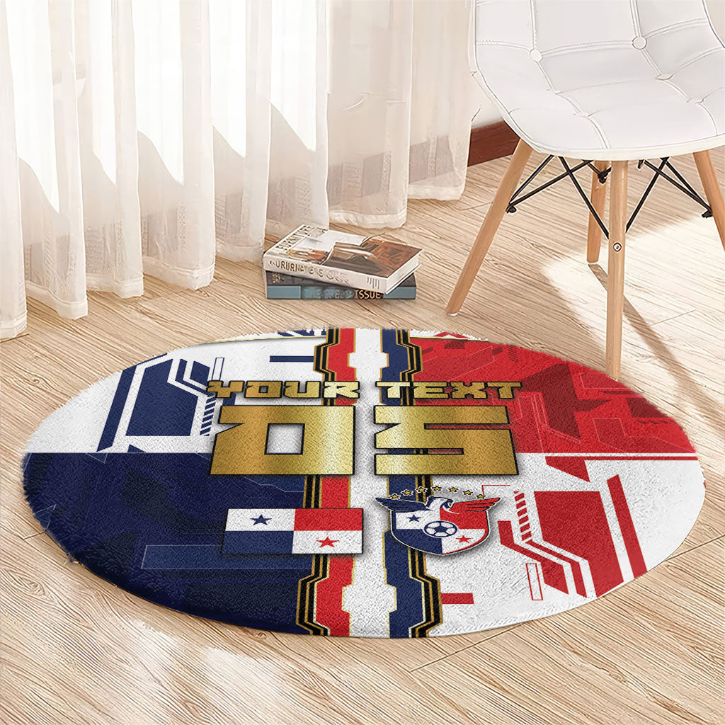 Custom Panama Football Round Carpet Cybernetic Mech Warrior Flag