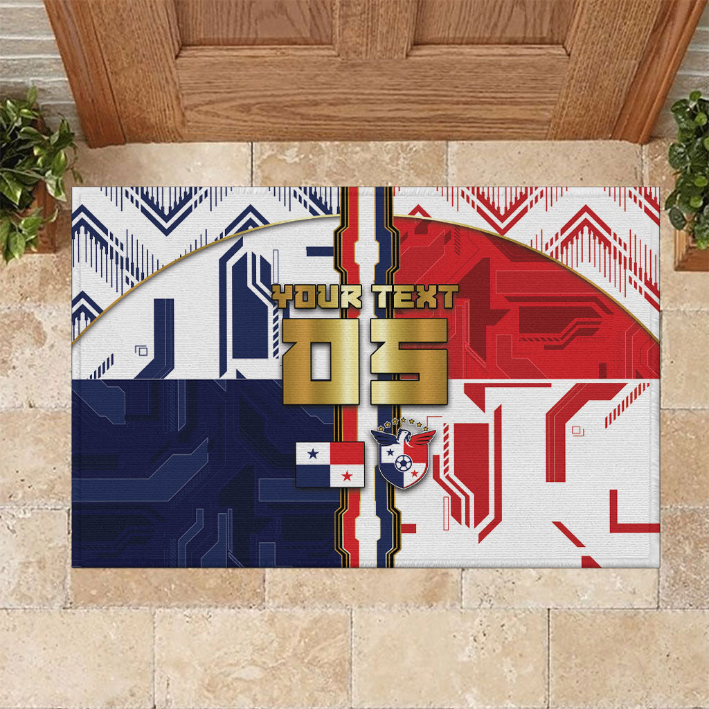 Custom Panama Football Rubber Doormat Cybernetic Mech Warrior Flag