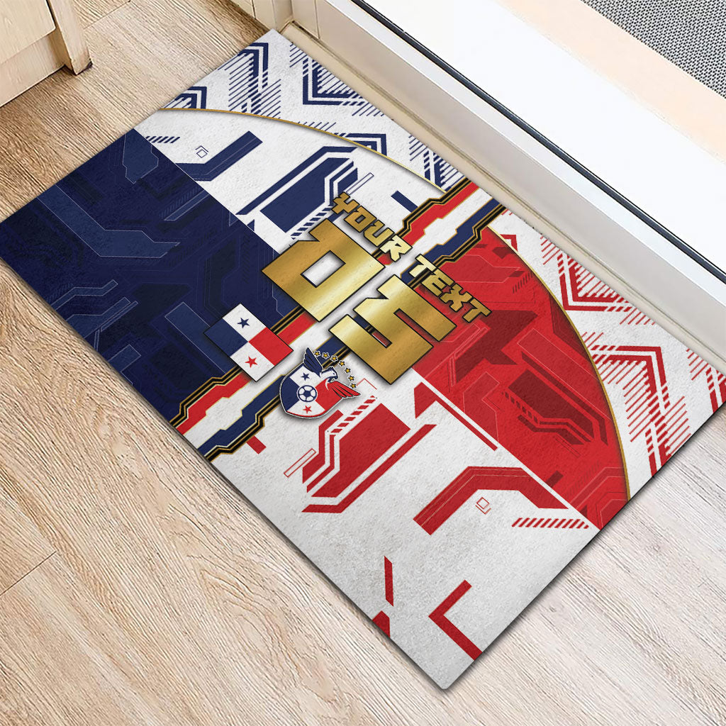 Custom Panama Football Rubber Doormat Cybernetic Mech Warrior Flag