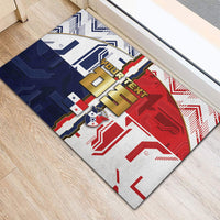 Custom Panama Football Rubber Doormat Cybernetic Mech Warrior Flag