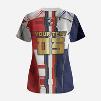 Custom Panama Football Scrub Top Cybernetic Mech Warrior Flag