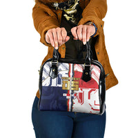Custom Panama Football Shoulder Handbag Cybernetic Mech Warrior Flag