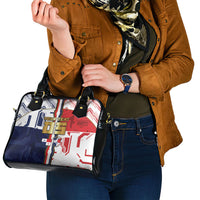 Custom Panama Football Shoulder Handbag Cybernetic Mech Warrior Flag