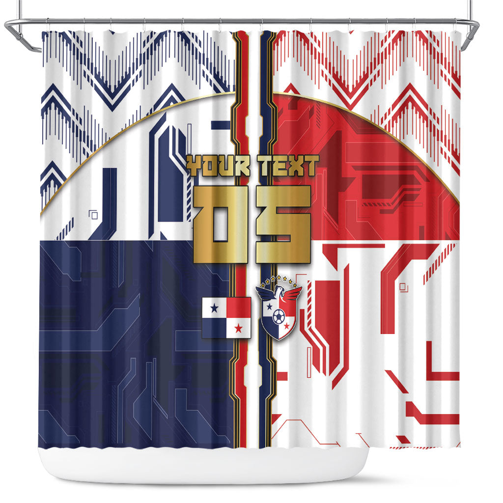 Custom Panama Football Shower Curtain Cybernetic Mech Warrior Flag