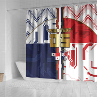 Custom Panama Football Shower Curtain Cybernetic Mech Warrior Flag
