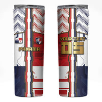 Custom Panama Football Skinny Tumbler Cybernetic Mech Warrior Flag