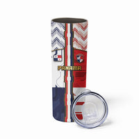 Custom Panama Football Skinny Tumbler Cybernetic Mech Warrior Flag