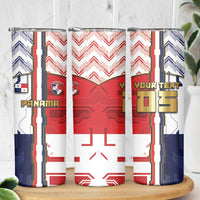 Custom Panama Football Skinny Tumbler Cybernetic Mech Warrior Flag