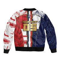 Custom Panama Football Sleeve Zip Bomber Jacket Cybernetic Mech Warrior Flag
