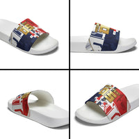 Custom Panama Football Slide Sandals Cybernetic Mech Warrior Flag