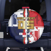 Custom Panama Football Spare Tire Cover Cybernetic Mech Warrior Flag