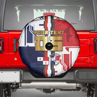 Custom Panama Football Spare Tire Cover Cybernetic Mech Warrior Flag