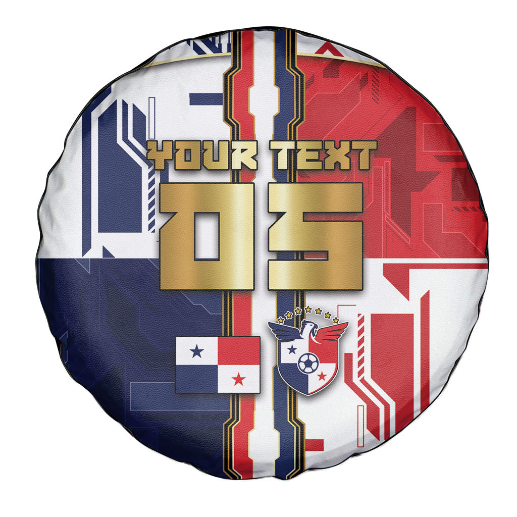 Custom Panama Football Spare Tire Cover Cybernetic Mech Warrior Flag