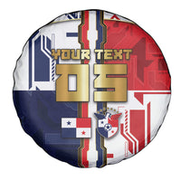 Custom Panama Football Spare Tire Cover Cybernetic Mech Warrior Flag