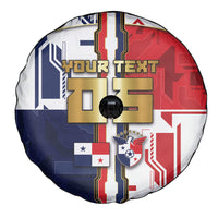 Custom Panama Football Spare Tire Cover Cybernetic Mech Warrior Flag