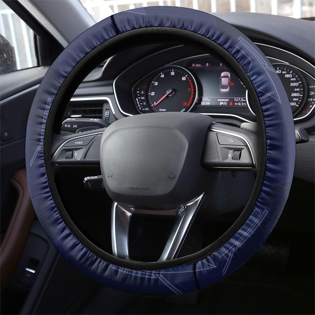 Panama Football Steering Wheel Cover Cybernetic Mech Warrior Flag