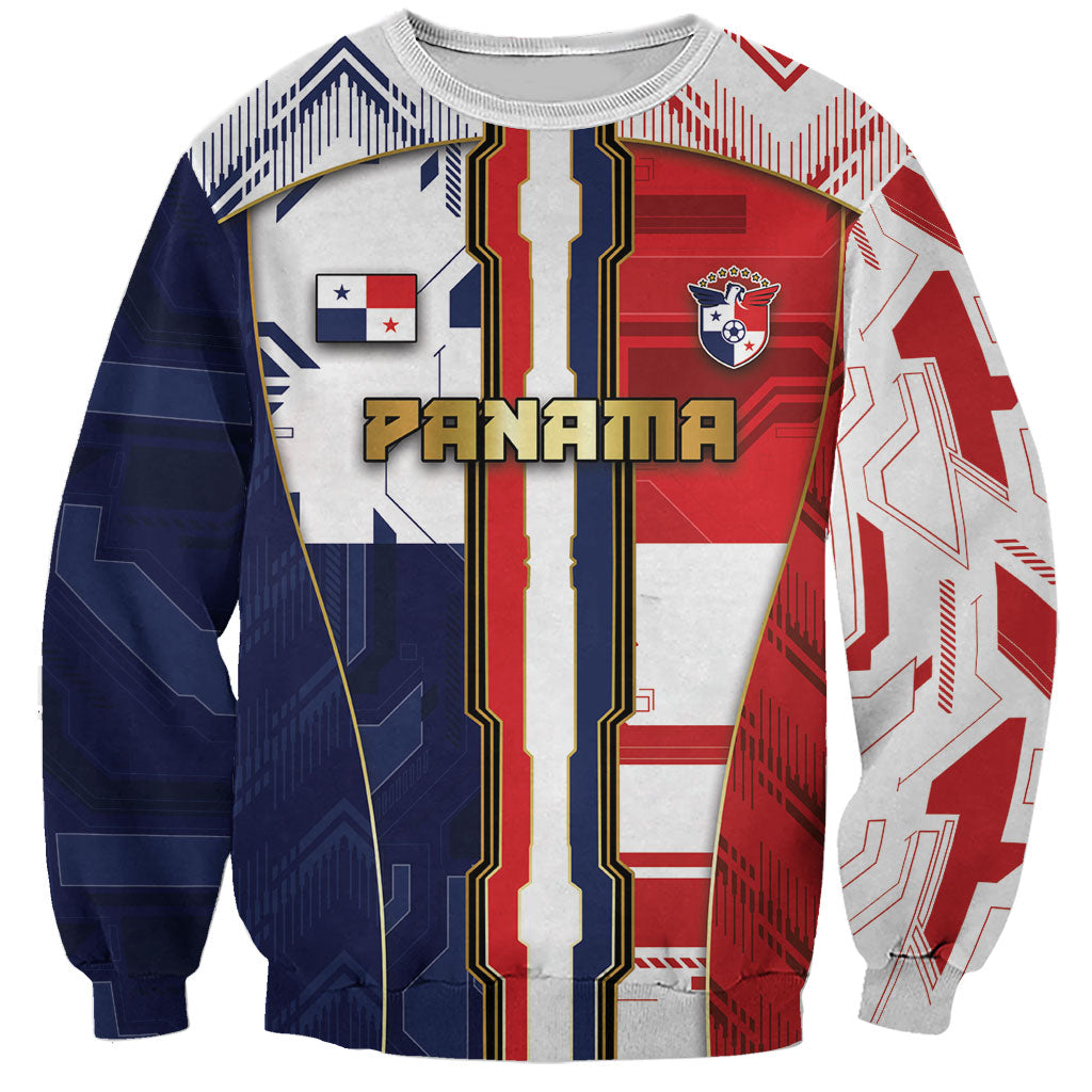 Custom Panama Football Sweatshirt Cybernetic Mech Warrior Flag