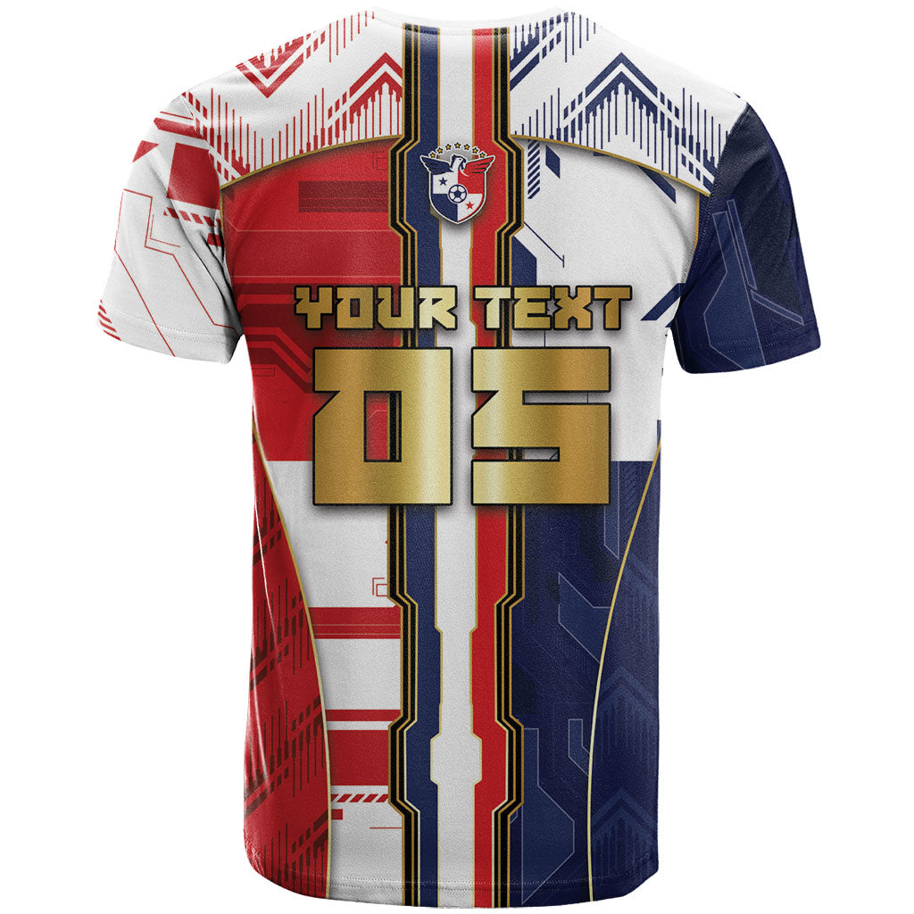 Custom Panama Football T Shirt Cybernetic Mech Warrior Flag