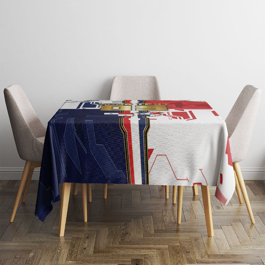 Custom Panama Football Tablecloth Cybernetic Mech Warrior Flag