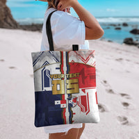 Custom Panama Football Tote Bag Cybernetic Mech Warrior Flag