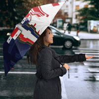 Custom Panama Football Umbrella Cybernetic Mech Warrior Flag