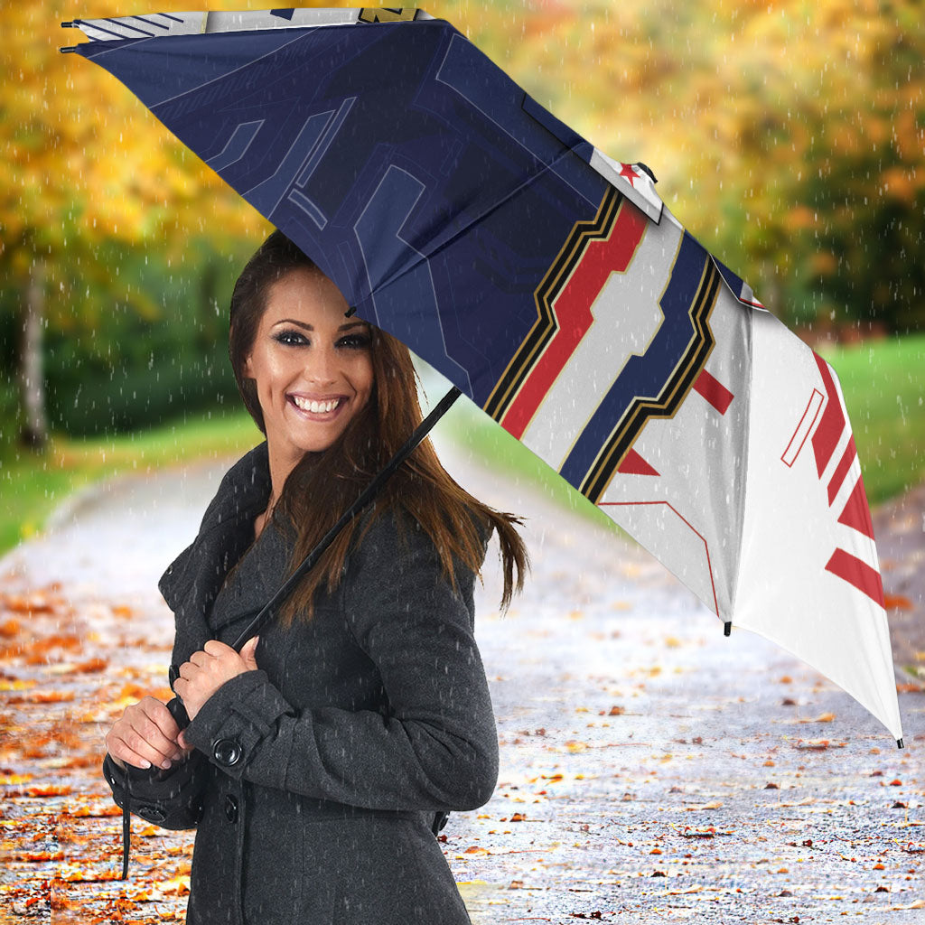 Custom Panama Football Umbrella Cybernetic Mech Warrior Flag