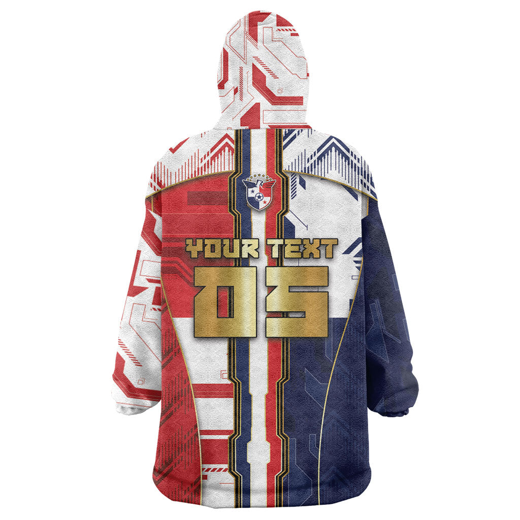 Custom Panama Football Wearable Blanket Hoodie Cybernetic Mech Warrior Flag