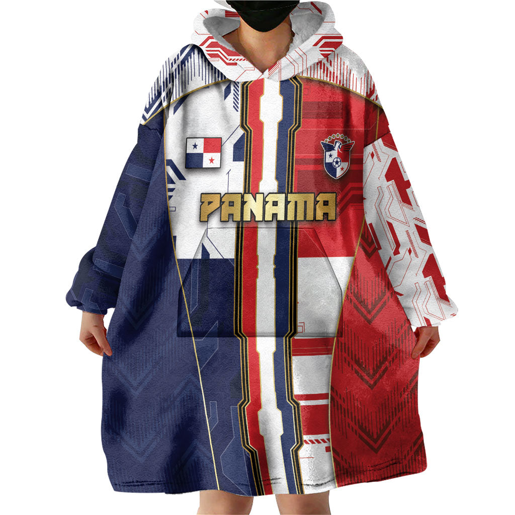 Custom Panama Football Wearable Blanket Hoodie Cybernetic Mech Warrior Flag