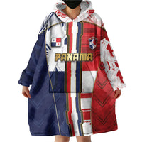 Custom Panama Football Wearable Blanket Hoodie Cybernetic Mech Warrior Flag
