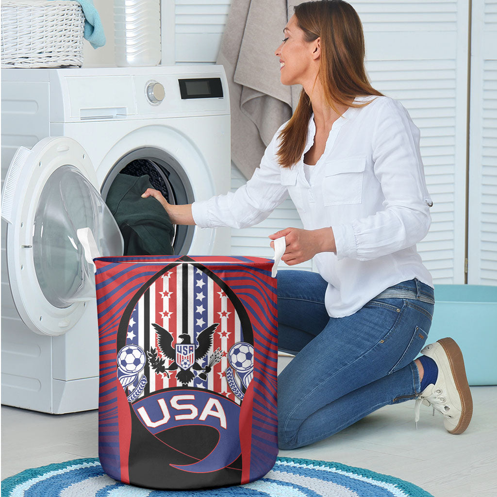 United States Soccer Laundry Basket American Eagle Flag Stars And Stripes