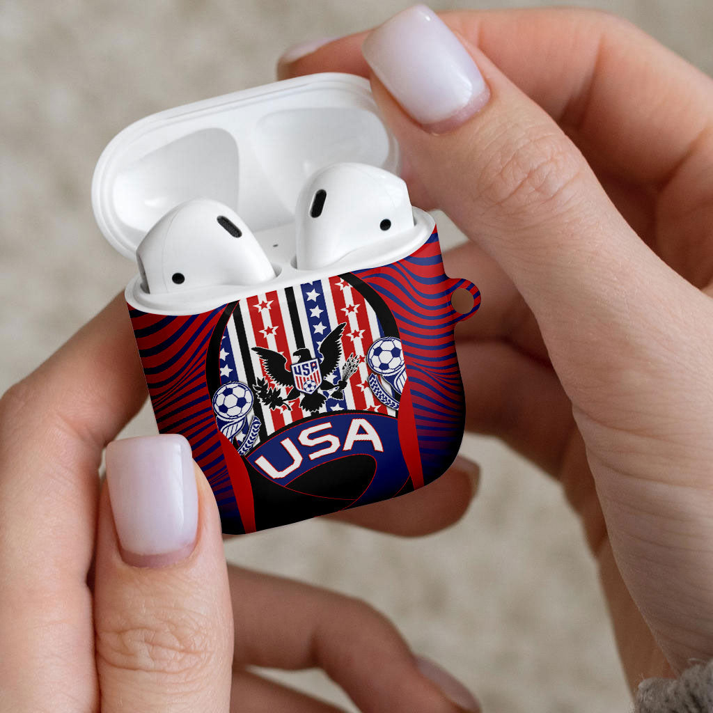 United States Soccer AirPods Case American Eagle Flag Stars And Stripes