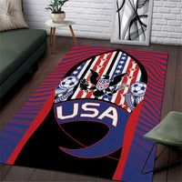 United States Soccer Area Rug American Eagle Flag Stars And Stripes