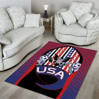 United States Soccer Area Rug American Eagle Flag Stars And Stripes
