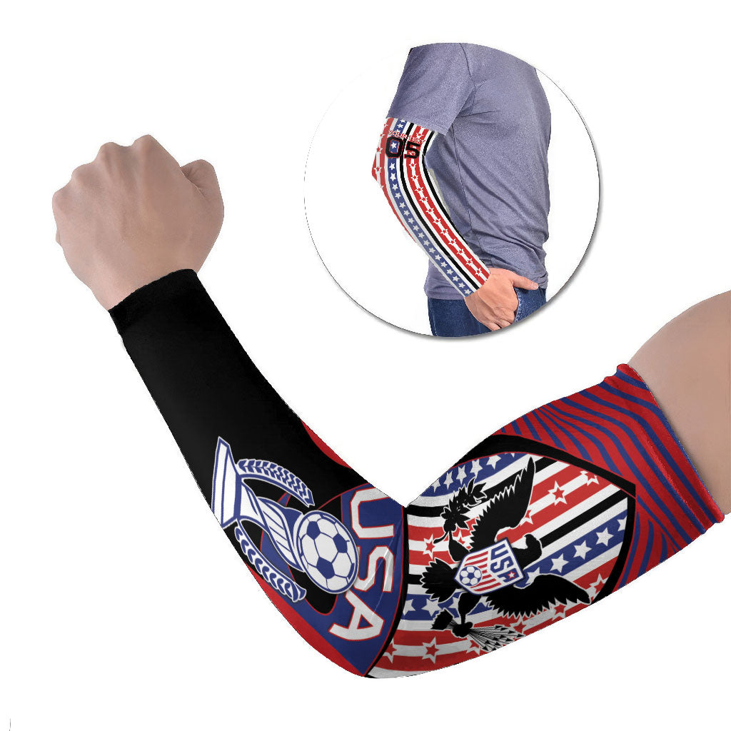 Custom United States Soccer Arm Sleeves American Eagle Flag Stars And Stripes
