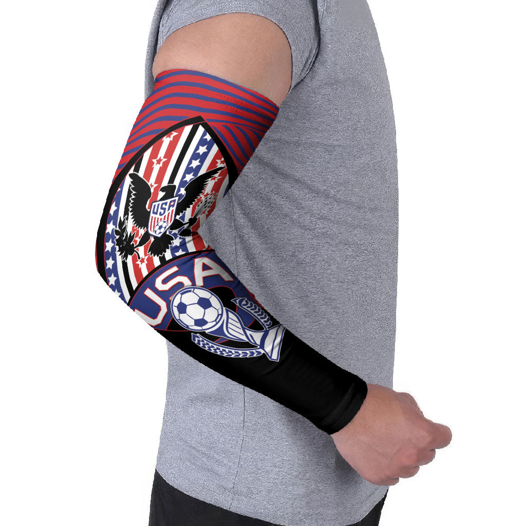 Custom United States Soccer Arm Sleeves American Eagle Flag Stars And Stripes