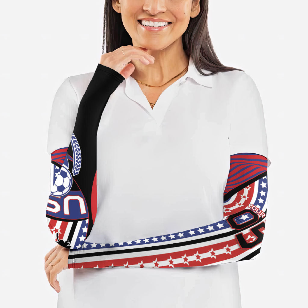 Custom United States Soccer Arm Sleeves American Eagle Flag Stars And Stripes