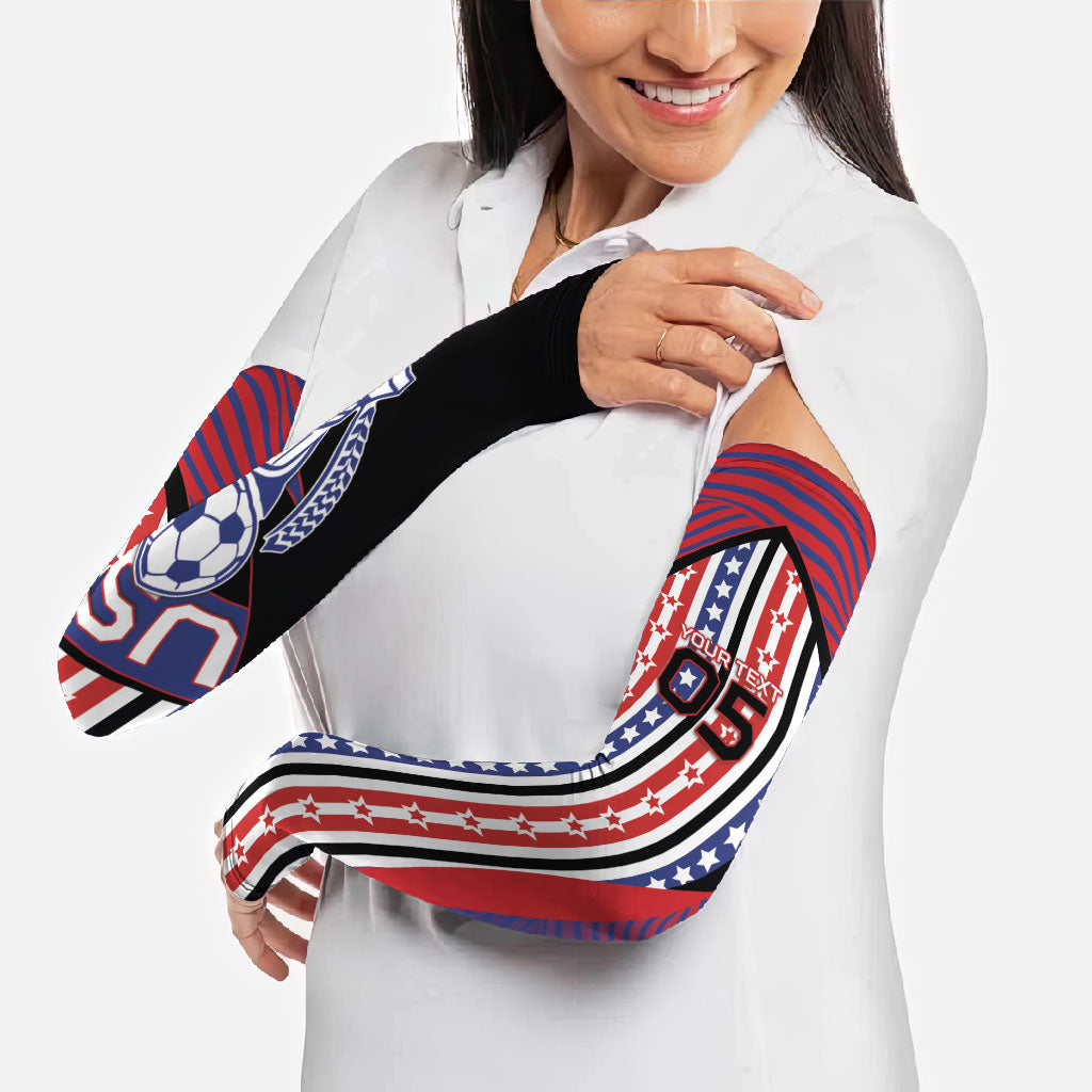 Custom United States Soccer Arm Sleeves American Eagle Flag Stars And Stripes